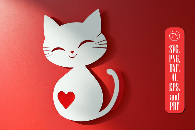 Cricut Valentine Cat SVG cut file SVG MD JOYNAL ABDIN 