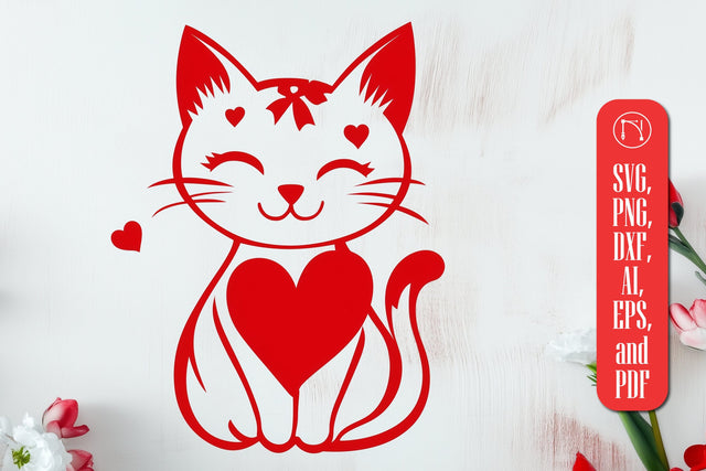 Cricut Valentine Cat SVG cut file SVG MD JOYNAL ABDIN 