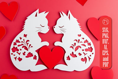 Cricut Valentine Cat SVG cut file SVG MD JOYNAL ABDIN 