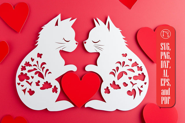 Cricut Valentine Cat SVG cut file SVG MD JOYNAL ABDIN 