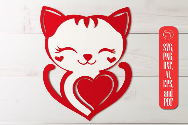 Cricut Valentine Cat SVG cut file SVG MD JOYNAL ABDIN 