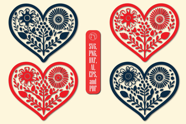 Cricut Valentine Floral Heart SVG Bundle SVG MD JOYNAL ABDIN 