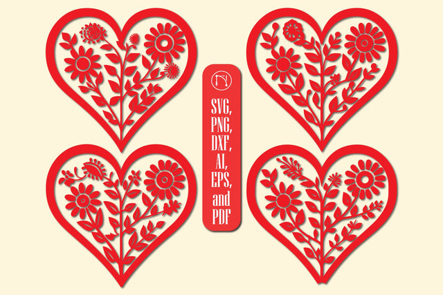 Cricut Valentine Floral Heart SVG Bundle SVG MD JOYNAL ABDIN 