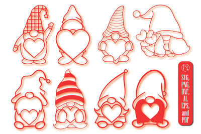 Cricut Valentine Gnome SVG Bundle SVG MD JOYNAL ABDIN 