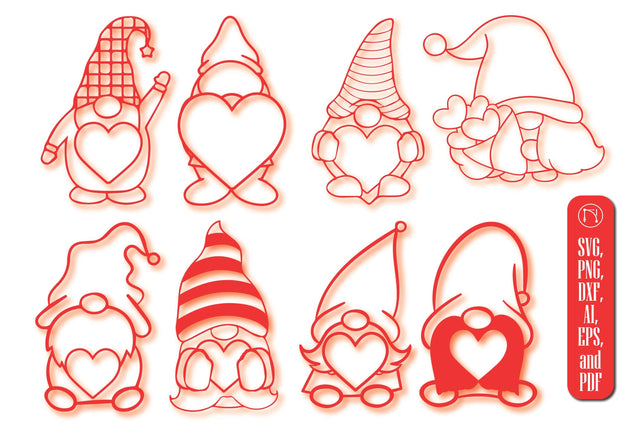 Cricut Valentine Gnome SVG Bundle SVG MD JOYNAL ABDIN 