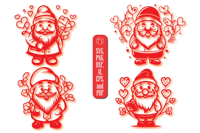 Cricut Valentine Gnome SVG Bundle SVG MD JOYNAL ABDIN 