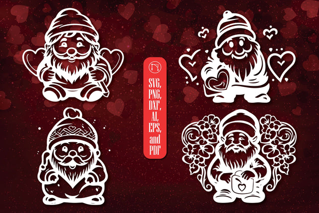 Cricut Valentine Gnome SVG Bundle SVG MD JOYNAL ABDIN 