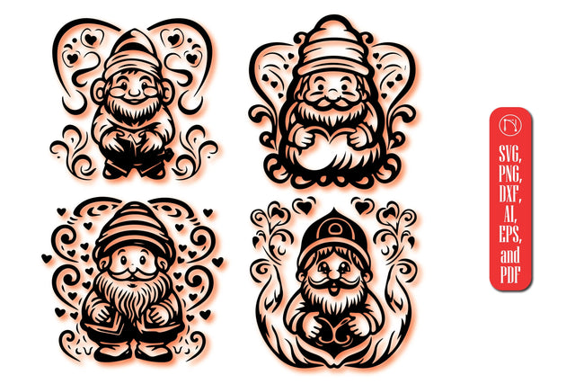 Cricut Valentine Gnome SVG Bundle SVG MD JOYNAL ABDIN 