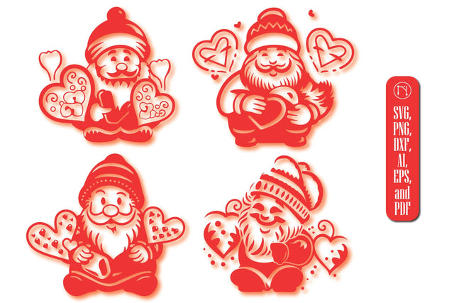 Cricut Valentine Gnome SVG Bundle SVG MD JOYNAL ABDIN 