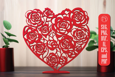 Cricut Valentine Rose Stand SVG SVG MD JOYNAL ABDIN 