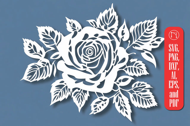 Cricut Valentine Rose SVG cut file SVG MD JOYNAL ABDIN 