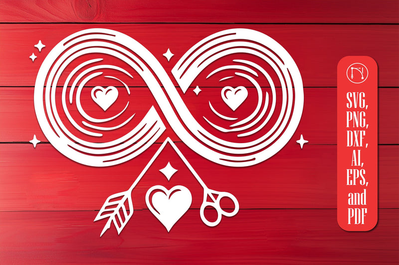 Cricut Valentine's Infinity Sign SVG Cut File SVG MD JOYNAL ABDIN 