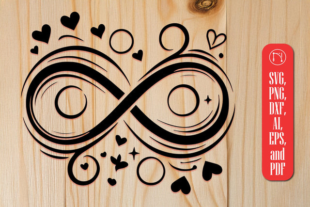 Cricut Valentine's Infinity Sign SVG Cut File SVG MD JOYNAL ABDIN 