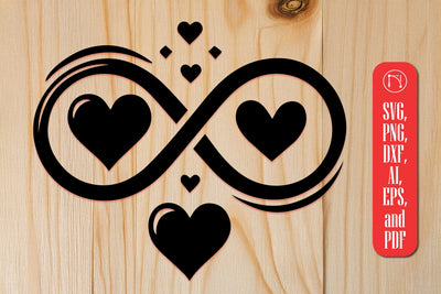 Cricut Valentine's Infinity Sign SVG Cut File SVG MD JOYNAL ABDIN 