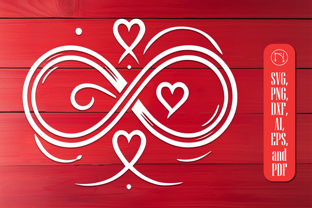 Cricut Valentine's Infinity Sign SVG Cut File SVG MD JOYNAL ABDIN 