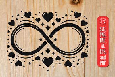 Cricut Valentine's Infinity Sign SVG Cut File SVG MD JOYNAL ABDIN 