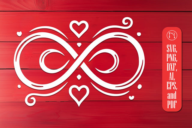 Cricut Valentine's Infinity Sign SVG Cut File SVG MD JOYNAL ABDIN 