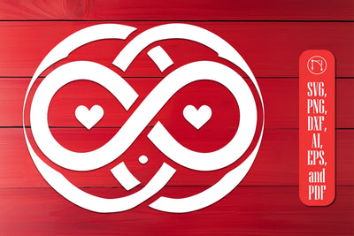 Cricut Valentine's Infinity Sign SVG Cut File SVG MD JOYNAL ABDIN 