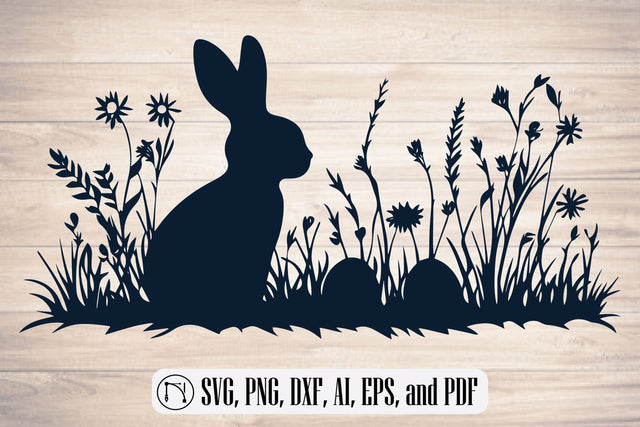 Cricut Wildflower Easter Bunny SVG Cut File SVG MD JOYNAL ABDIN 