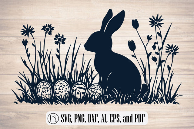 Cricut Wildflower Easter Bunny SVG Cut File SVG MD JOYNAL ABDIN 