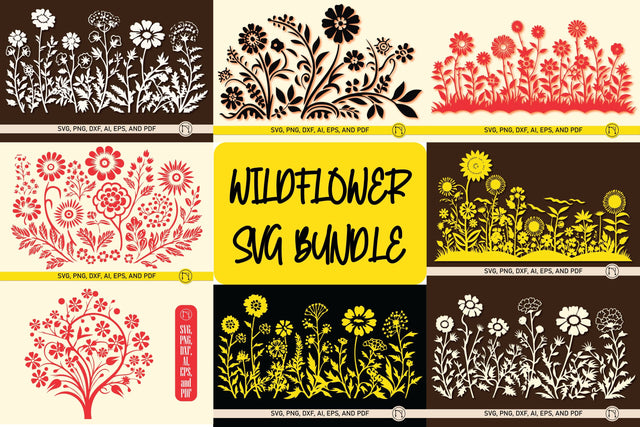 Cricut Wildflower Element SVG Bundle SVG MD JOYNAL ABDIN 