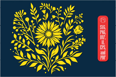 Cricut Wildflower Laser Cut SVG SVG MD JOYNAL ABDIN 