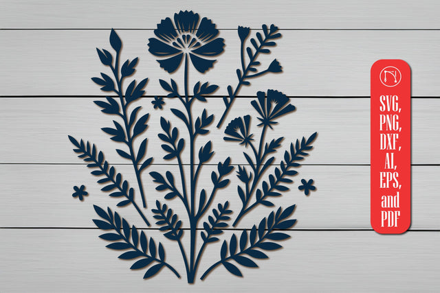 Cricut Wildflower Laser Cut SVG SVG MD JOYNAL ABDIN 