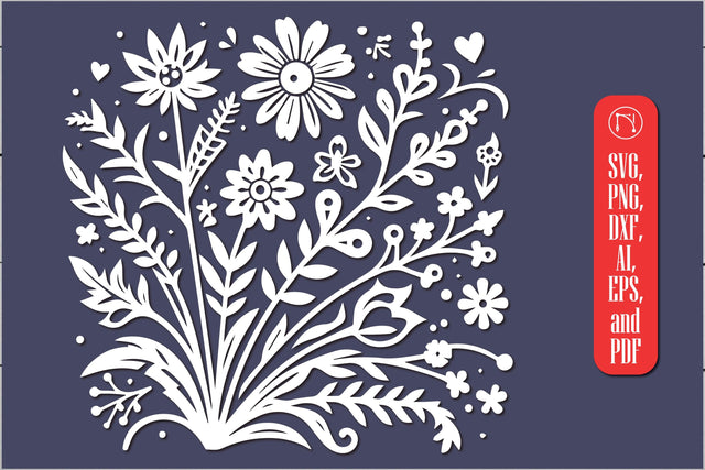 Cricut Wildflower Laser Cut SVG SVG MD JOYNAL ABDIN 