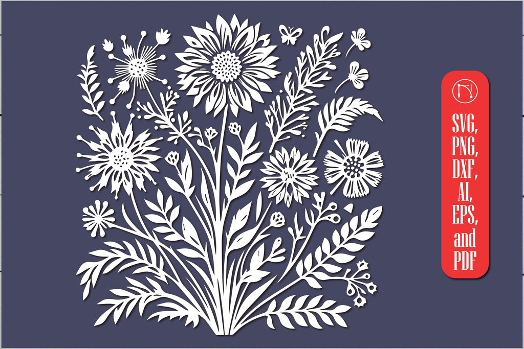 Cricut Wildflower Laser Cut SVG - So Fontsy