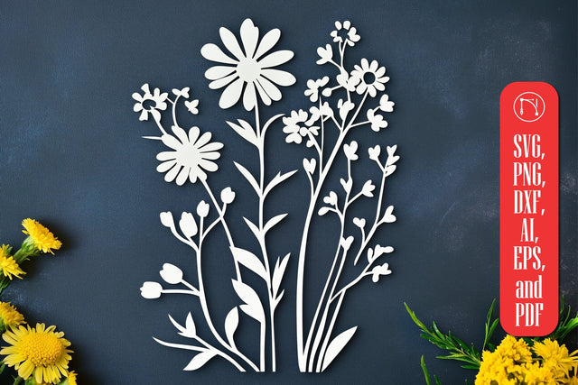 Cricut Wildflower SVG cut file SVG MD JOYNAL ABDIN 