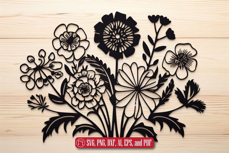 Cricut Wildflowers SVG bundle SVG MD JOYNAL ABDIN 