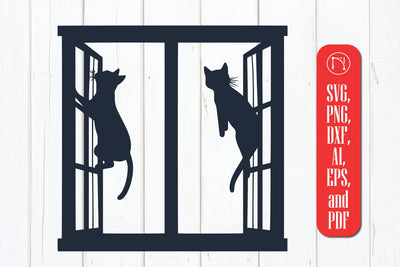 Cricut Window with Cat SVG SVG MD JOYNAL ABDIN 