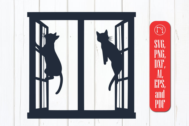 Cricut Window with Cat SVG SVG MD JOYNAL ABDIN 