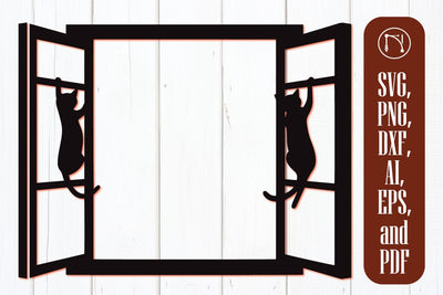 Cricut Window with Cat SVG SVG MD JOYNAL ABDIN 