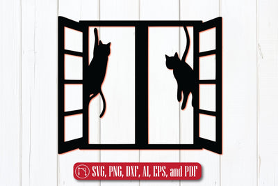 Cricut Window with Cat SVG SVG MD JOYNAL ABDIN 