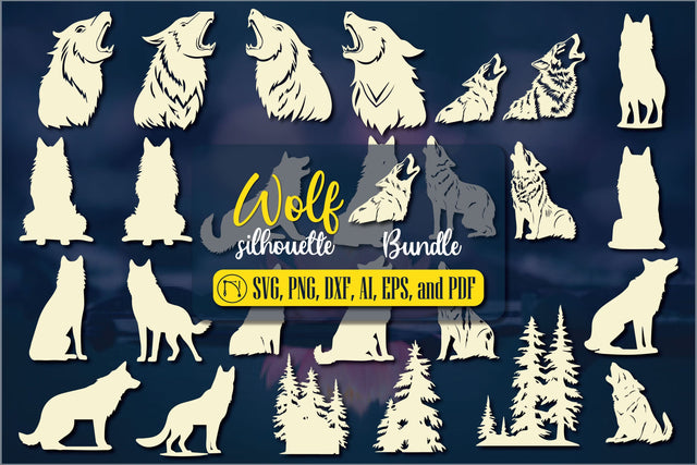 Cricut Wolf Silhouette SVG Mega Bundle SVG MD JOYNAL ABDIN 