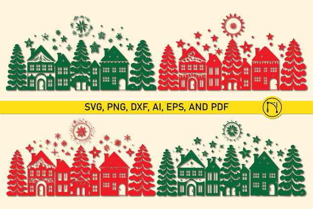 Cricutcut Christmas House SVG Bundle SVG MD JOYNAL ABDIN 