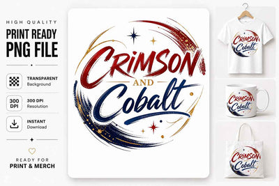 Crimson And Cobalt PNG | School Colors Sublimation Design SVG BillahCrafts 