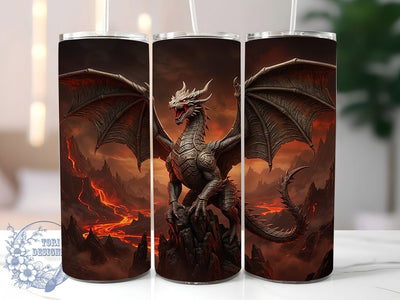Crimson Dragon Statue 20oz Tumbler, Crimson Dragon, Dragon Statue, Crimson Statue, Dragon Tumbler, Statue Tumbler, Crimson Dragon PNG, 20oz Tumbler Wrap Sublimation ToriDesigns 