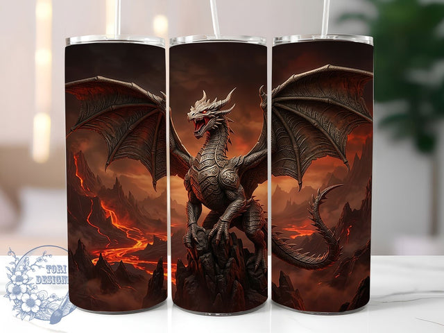 Crimson Dragon Statue 20oz Tumbler, Crimson Dragon, Dragon Statue, Crimson Statue, Dragon Tumbler, Statue Tumbler, Crimson Dragon PNG, 20oz Tumbler Wrap Sublimation ToriDesigns 