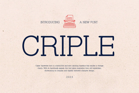 Criple - Unique Serif Font Font studioalmeera 