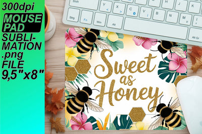 Crisp and clear sublimation-ready mouse mats, ready to use! , Bee Sublimation HoodArtCraft 