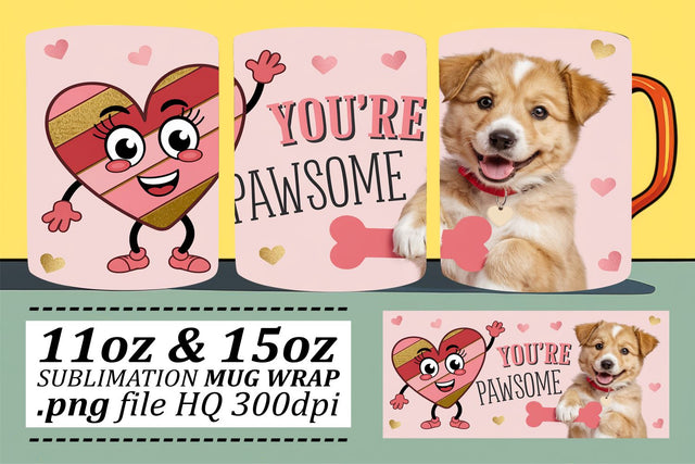 Crisp designs for mug wraps, impress your guests! , Valentines Sublimation afrosvg 