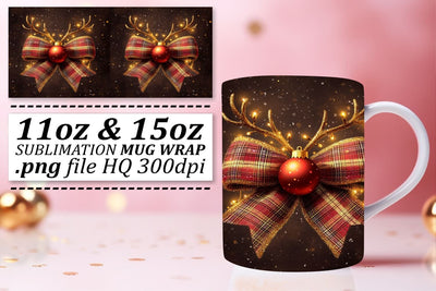 Crisp designs for mug wraps, impress your guests! , Xmas Sublimation afrosvg 