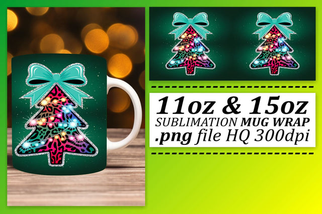 Crisp designs for mugs, stand out from the crowd! , Neon Xmas Sublimation afrosvg 