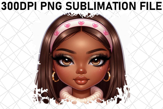 Crisp designs, vibrant PNG for all your needs! , Love Girl Sublimation afrosvg 