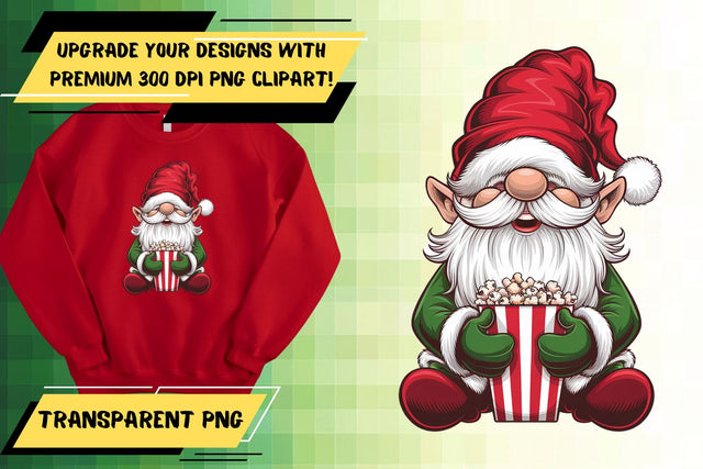 Crisp PNG design, perfect for sublimation projects , Gnome Sublimation HoodArtCraft 