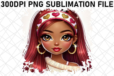 Crisp PNG designs for wall clocks, stylish timepieces! , Love Girl Sublimation afrosvg 