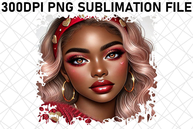 Crisp PNG files for key fobs, practical and stylish! , Love Girl Sublimation afrosvg 