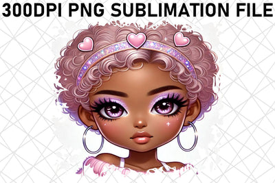 Crisp PNG files, make your work shine bright! , Love Girl Sublimation afrosvg 
